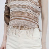 Miju's Fringe Sleeveless Knitwear