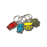 Graphic metal keyring