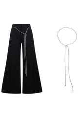 ディコンストラクティドフレアパンツウィズチェーン