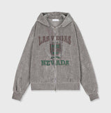 No.0931 LVN velvet hood ZIP-UP (3color)