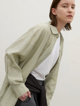 (Z-BL-4239)ESSENTIAL LINEN LOOSE FIT SHIRT