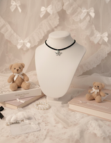 [IDLE Shuhua Necklace] プチエンジェルチョーカーネックレス - シルバーカラー