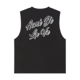25SS SCRIPT LOGO OUTLINE SLEEVELESS BLACK