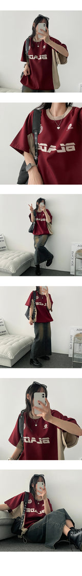 レッドコーンカラードバラク半袖Tシャツ