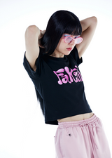 Fakiii グロッシーバルーンTシャツ_ブラック