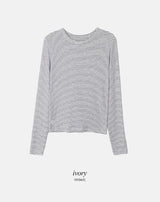 DN Border Round Slim Warm T-shirt (5color)