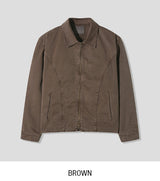 Dirt incision dyeing semi crop jacket