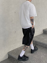 Nylon Pintuck Half Pants 2C