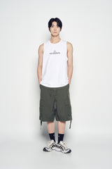 25SS ROUNDING SYMBOL LOGO SLEEVELESS WHITE