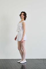  CUDDLY BALLOON SKIRT PANTS / WHITE