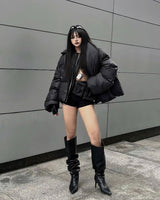DK FUNNEL-NECK PUFFER JACKET