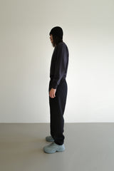 Wool jogger pants, Black