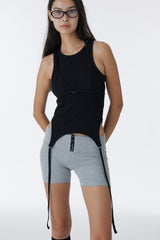 CUBIC SWEAT BIKINI TOP (BLACK)