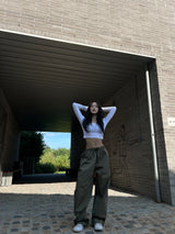 Two-way two-line crunchy wide trek long pants (3 colors)
