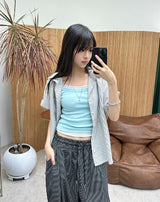 Tay striped crop shirt