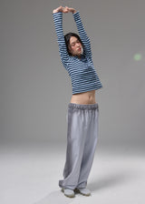 Hand Sprayed Jersey Pants (Sky Blue)