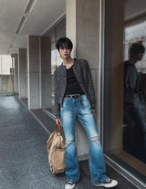 コラダメージブーツカットデニムパンツ