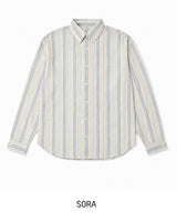 Senel Striped Over Fit Long Sleeve Shirt