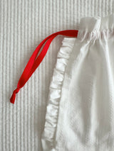 Initial Label Frill Pocket Red String Small Size