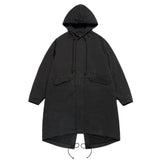 24FW SCRIPT LOGO PRINTING FISHTAIL JACKET BLACK