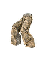 RELABEL Digital-Printed Leopard-Print Camouflage High-Waisted/Low-Waisted Frayed-Edge Patchwork A-Line Studded Workwear Trousers