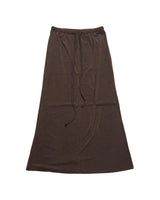  RAW EDGE LONG SKIRT (BROWN) WOMENS