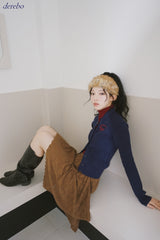 Real Button Embroidered Knit Cardigan