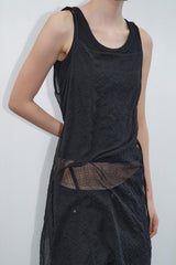 ファイン パターンド メッシュドレス (Black)