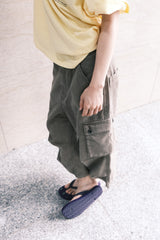 Vintage Military Capri Cargo Pants (Washed Khaki)