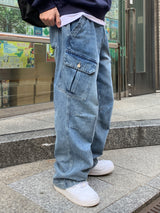 タチウォッシュドカーゴデニムパンツ