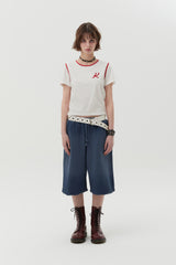 GRAPHIC RINGER T-SHIRT [WHITE]