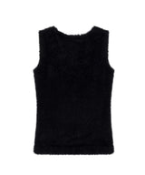 Elemental Motif Furry Knit Top _ BLACK