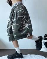 SHORT MILITARY WASHING BALLOON BERMUDA 🖤🩶💚🍪2COLOR