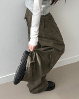 Behin Cargo Curved Balloon Wide Long Pants