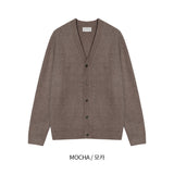 カシミアハッチラウンドカーディガン / Cashmere Hacchi Round Cardigan (7 colors)