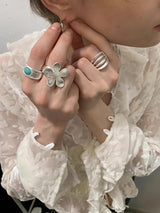 Matt flower bold ring (banding)