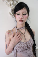 Antique oval chain necklace