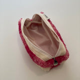 Clam round pencilcase _ Berry cream cheese Soft fur