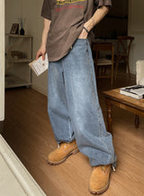 Rocky big wide strap balloon denim