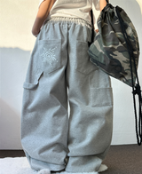 サニーサイドアップ☀カーペンターツーピンタックパラシュートバルーンスウェットパンツ 🖤🤍🩶3カラー