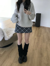 ハーシーチェックスカートパンツ(2 colors)