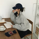 [BELLIDE MADE] ルーズフィットカラーリングプラケットトレーナー