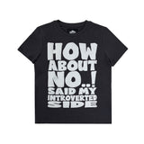 ハウアバウトノーTシャツ (CHARCOAL)