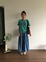 Mori denim long skirt (1color)