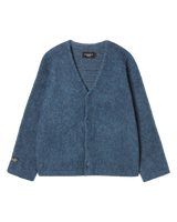 25FW V NECK SOLID CARDIGAN BLUE