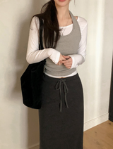 Women Slim Warm Halter Sleeveless (3color)