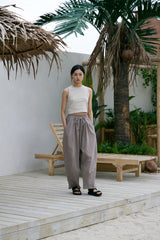 PIN-KNIT BALLOON PANTS (Beige)