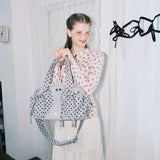 Dot button bag_grey