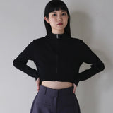 zip cropped knit