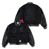 Classic Oversized Varsity Jacket Black / Navy